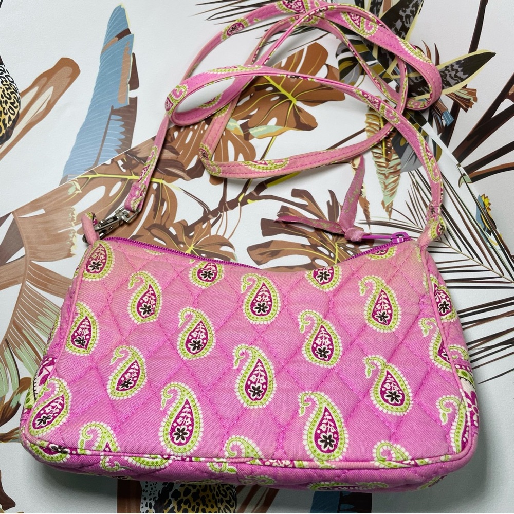 Vintage Vera Bradley Pink Paisley Bermuda Purse - Picture 3 of 5